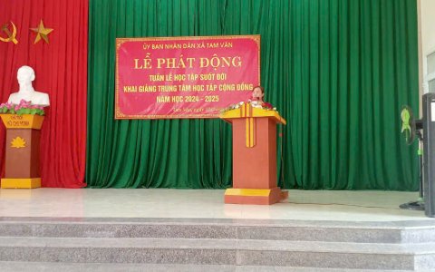 Phát động tuần lễ học tập suốt đời và Khai giảng Trung tâm HTCĐ năm học 2024 - 2025