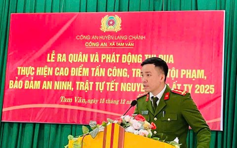 LỄ RA QUÂN VÀ PHÁT ĐỘNG THI ĐUA THỰC HIỆN CAO ĐIỂM TẤN CÔNG TRẤN ÁP TỘI PHẠM, ĐẢM BẢO AN NINH TRẬT TỰ TẾT NGUYÊN ĐÁN